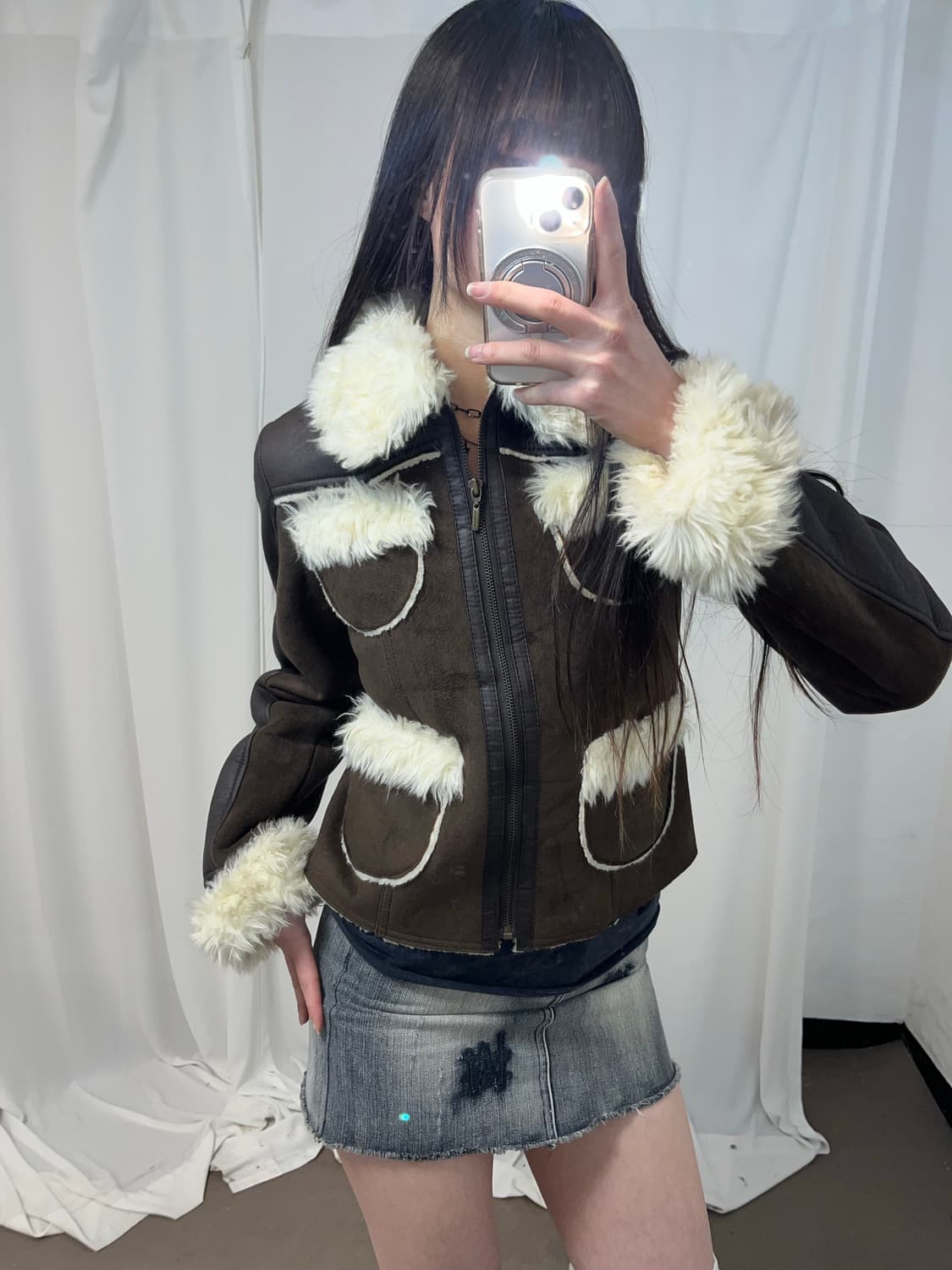 Vondutch 브라운 무스탕 상품이미지2