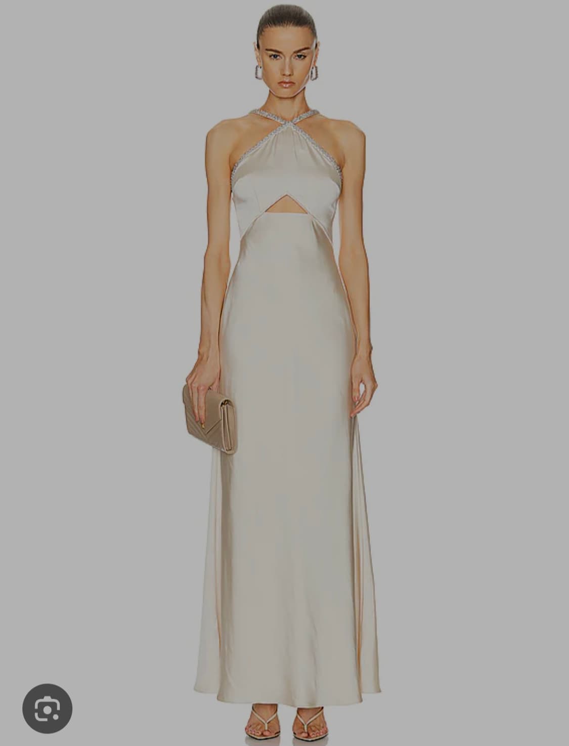 SELF PORTRAIT Champagne Satin maxi dress 상품이미지1