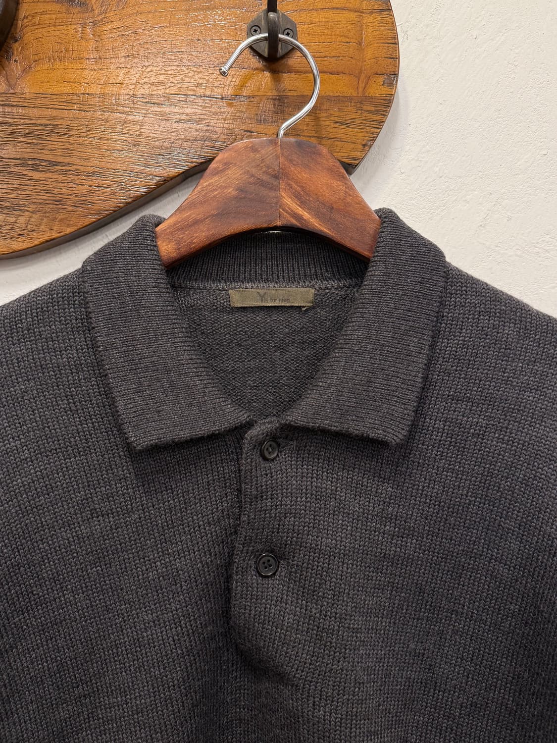 L) Y’s for Men Wool Knit Polo Sweater 상품이미지3