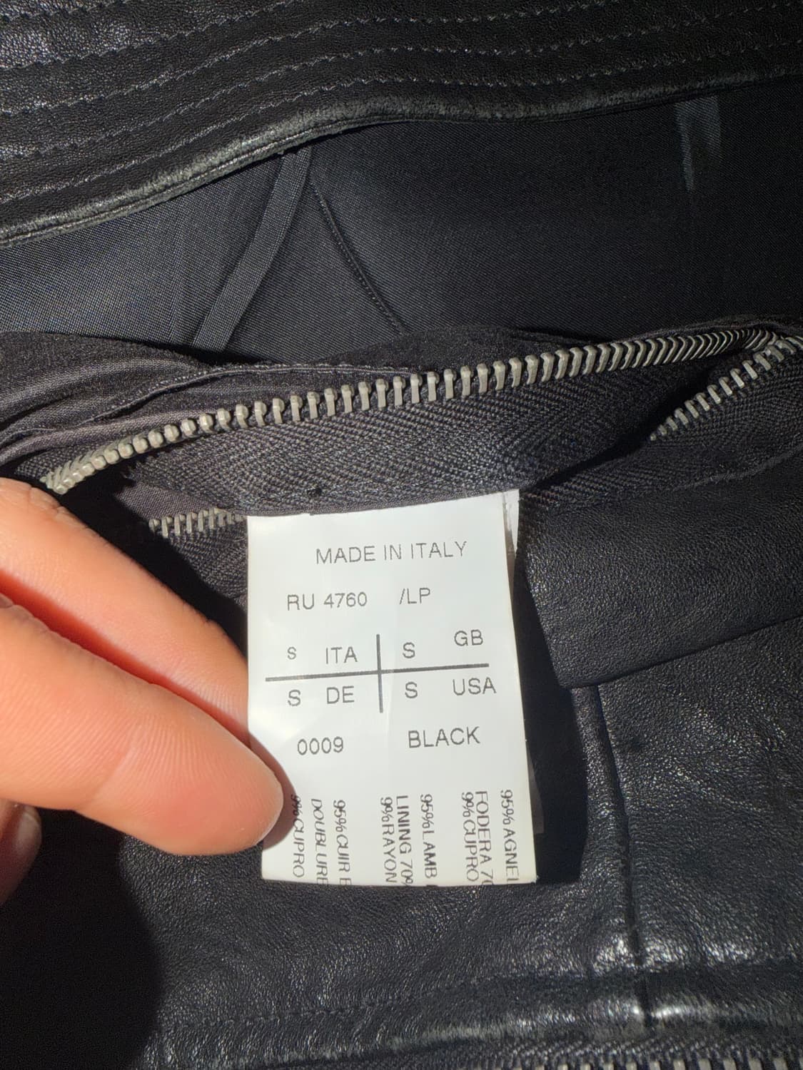 릭오웬스 09fw 아카이브 하이넥 레더재킷 상품이미지8