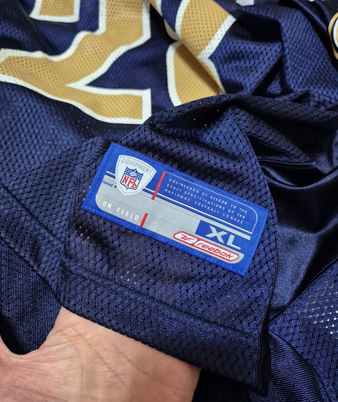 90s 리복 NFL 세인트루이스 램스 럭비져지 상품이미지4