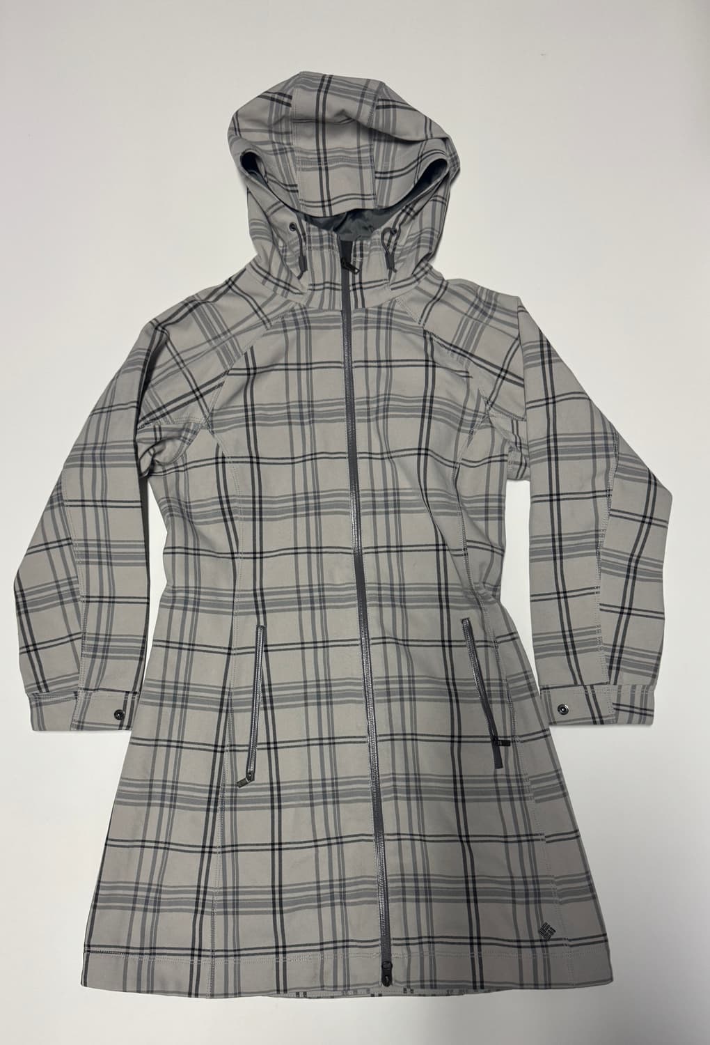 여성 컬럼비아 올드스쿨 옴니히트 발열 체크 후드 자켓 xs ~ s 상품이미지1