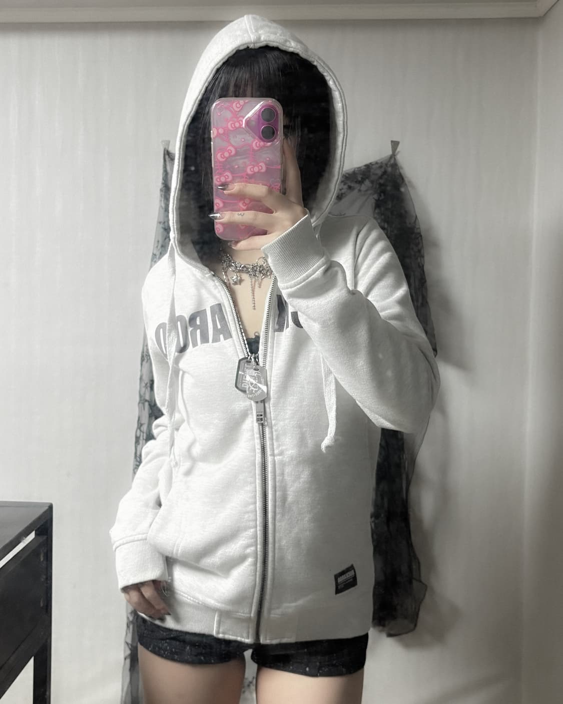 버카루 레터링 후드집업  상품이미지2