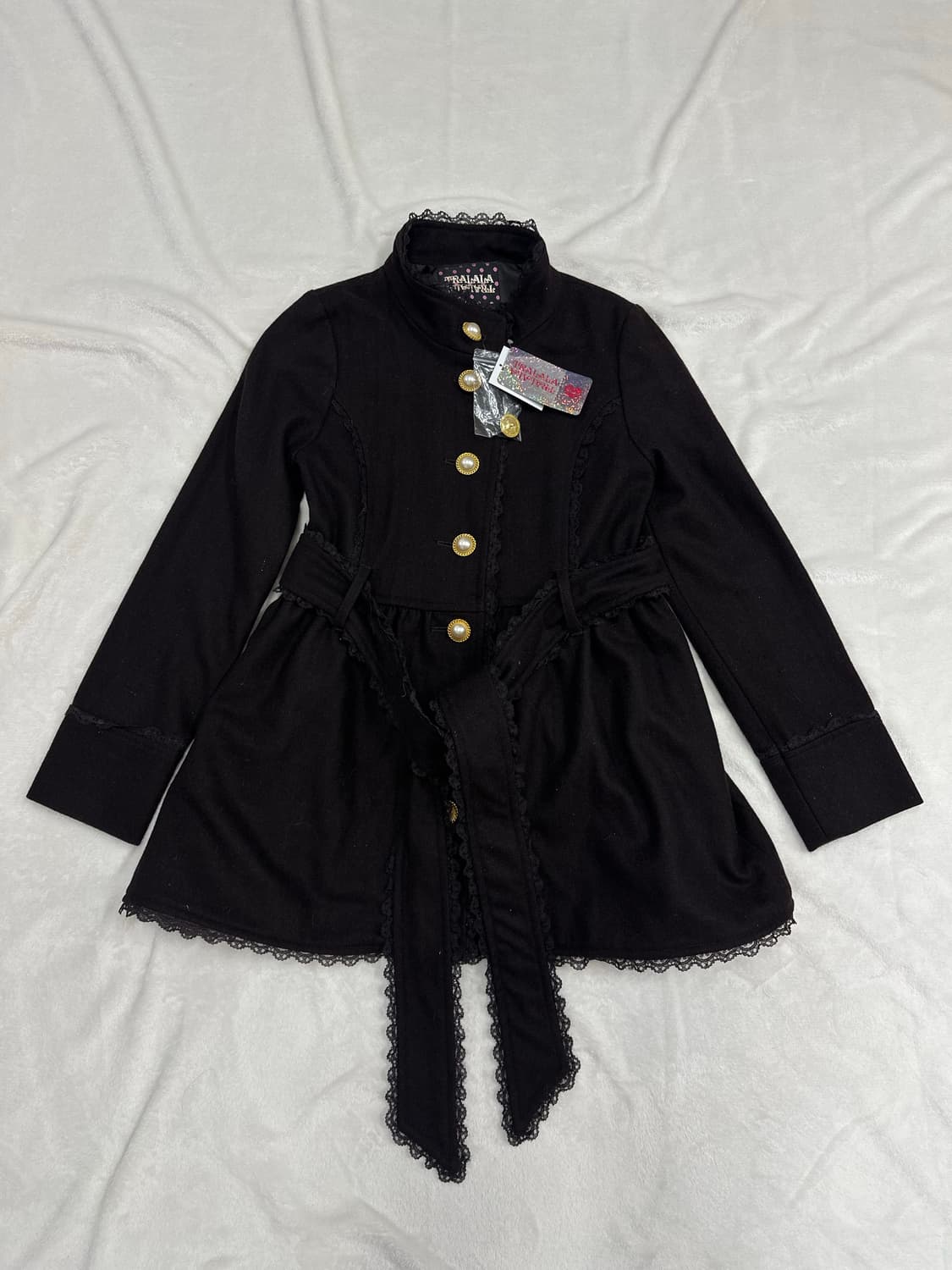 (0)트랄라라 레이스프릴 리본코트 딥브라운  상품이미지2