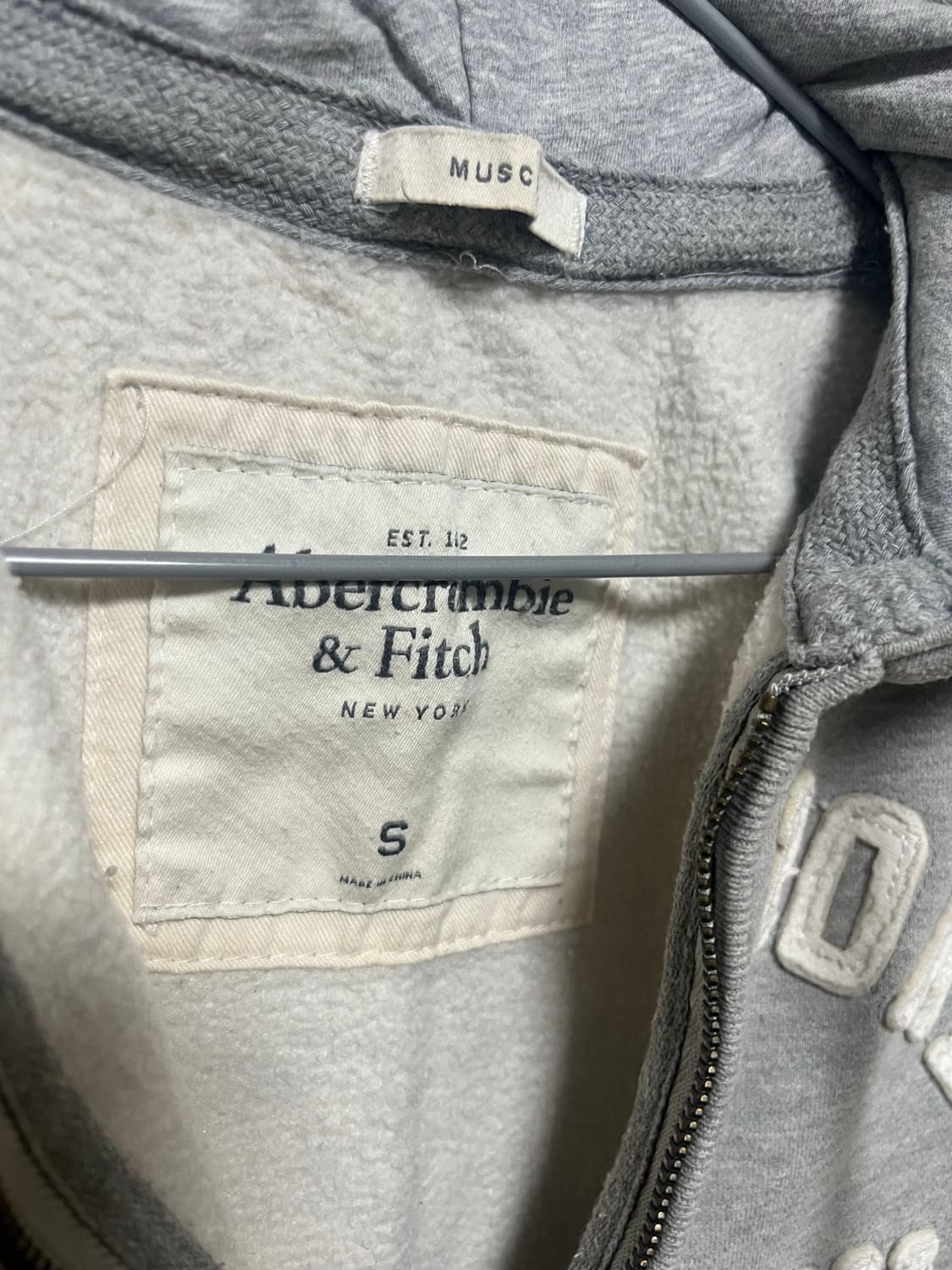 아베크롬비 그레이 후드집업 상품이미지3