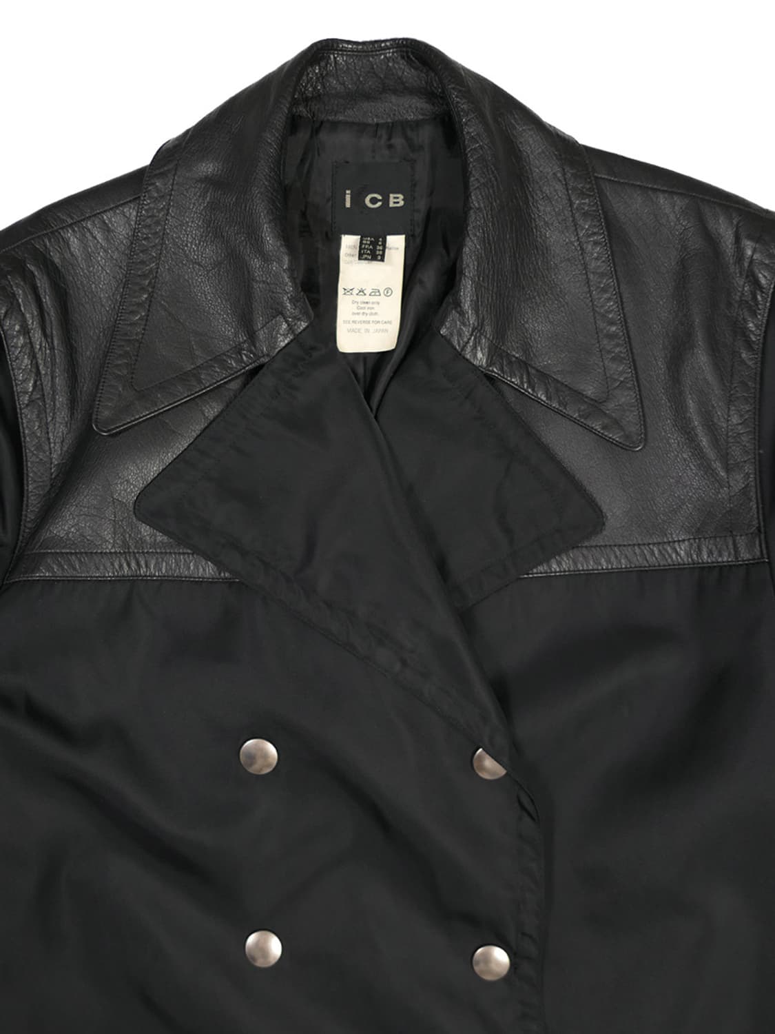 ICB calf leather detail trench coat 상품이미지2