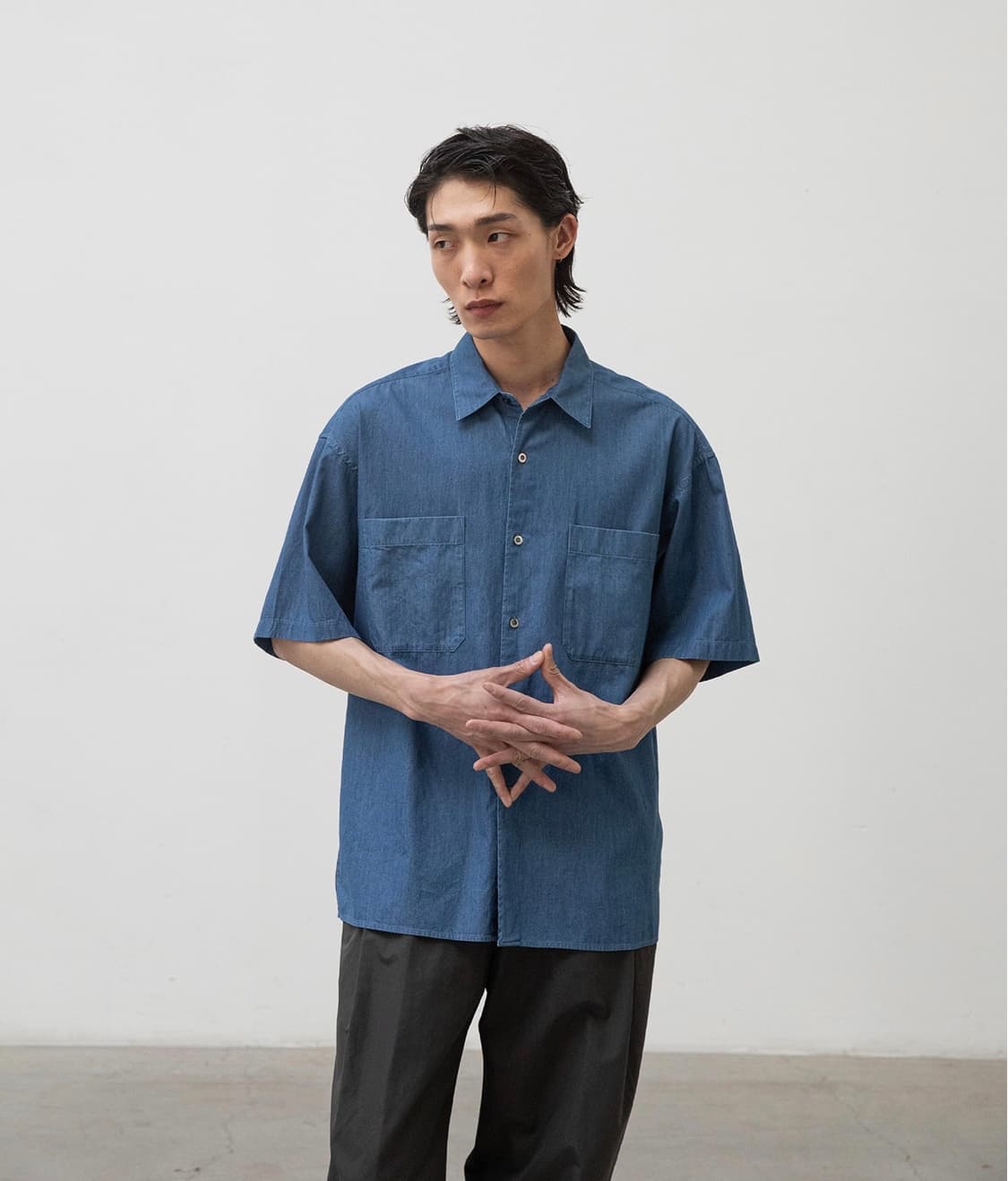 어나더오피스 데님 셔츠 상품이미지1