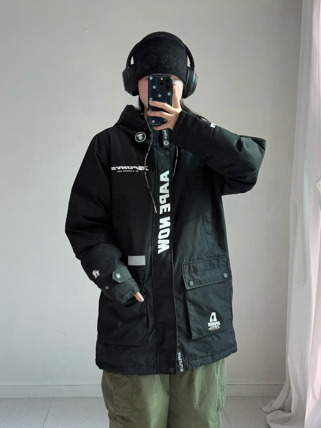 Aape 미디 로고 패딩 상품이미지2