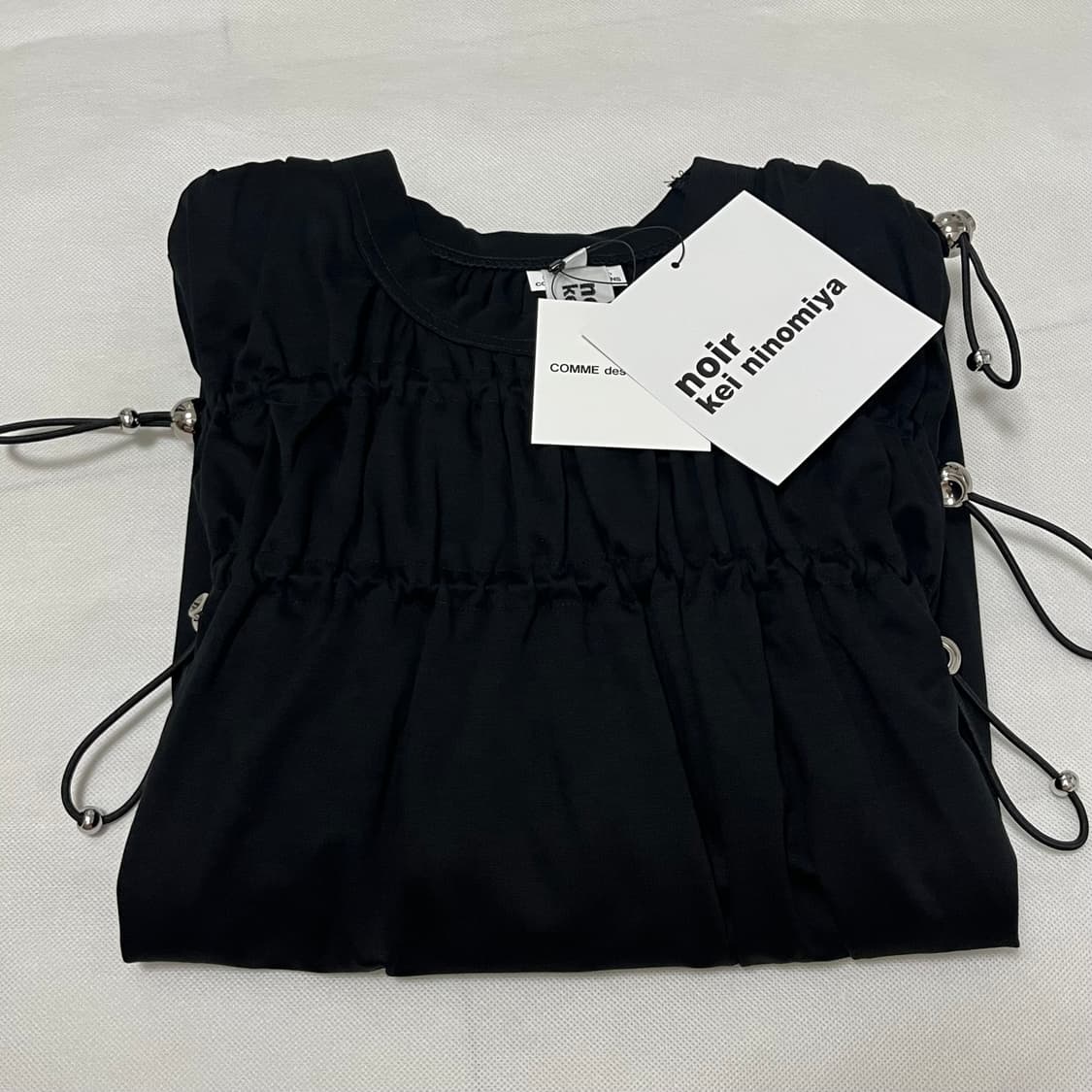 [XS,S]느와 케이 니노미아 Ruched 저지 티셔츠/블랙 상품이미지4