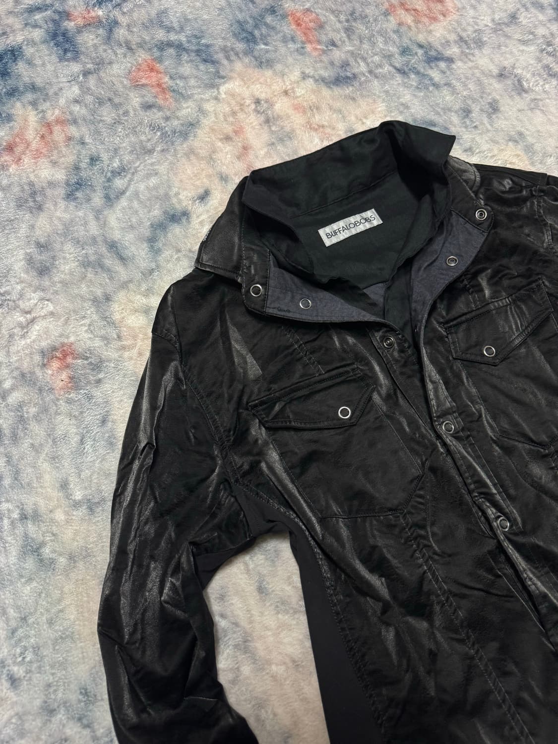 Buffalo bobs black satin layered shirts 상품이미지3