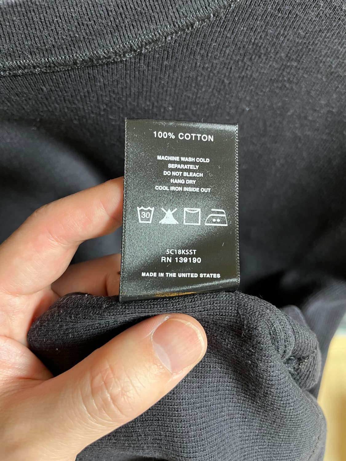 피어오브갓 5th 컬렉션 인사이드 아웃 티셔츠 블랙 상품이미지5