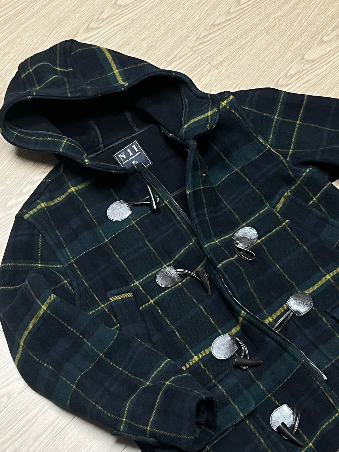 nii 니 체크 떡볶이코트 상품이미지1