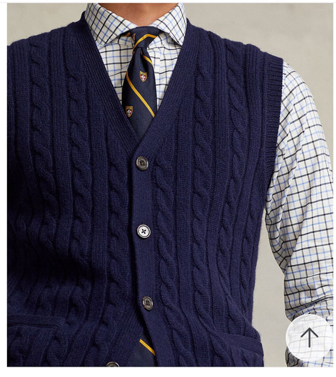 폴로 캐시미어 베스트 S(95-100)판매 상품이미지1