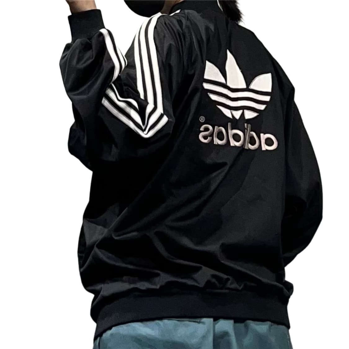 아디다스 블랙 빅로고 져지 봄버 상품이미지2