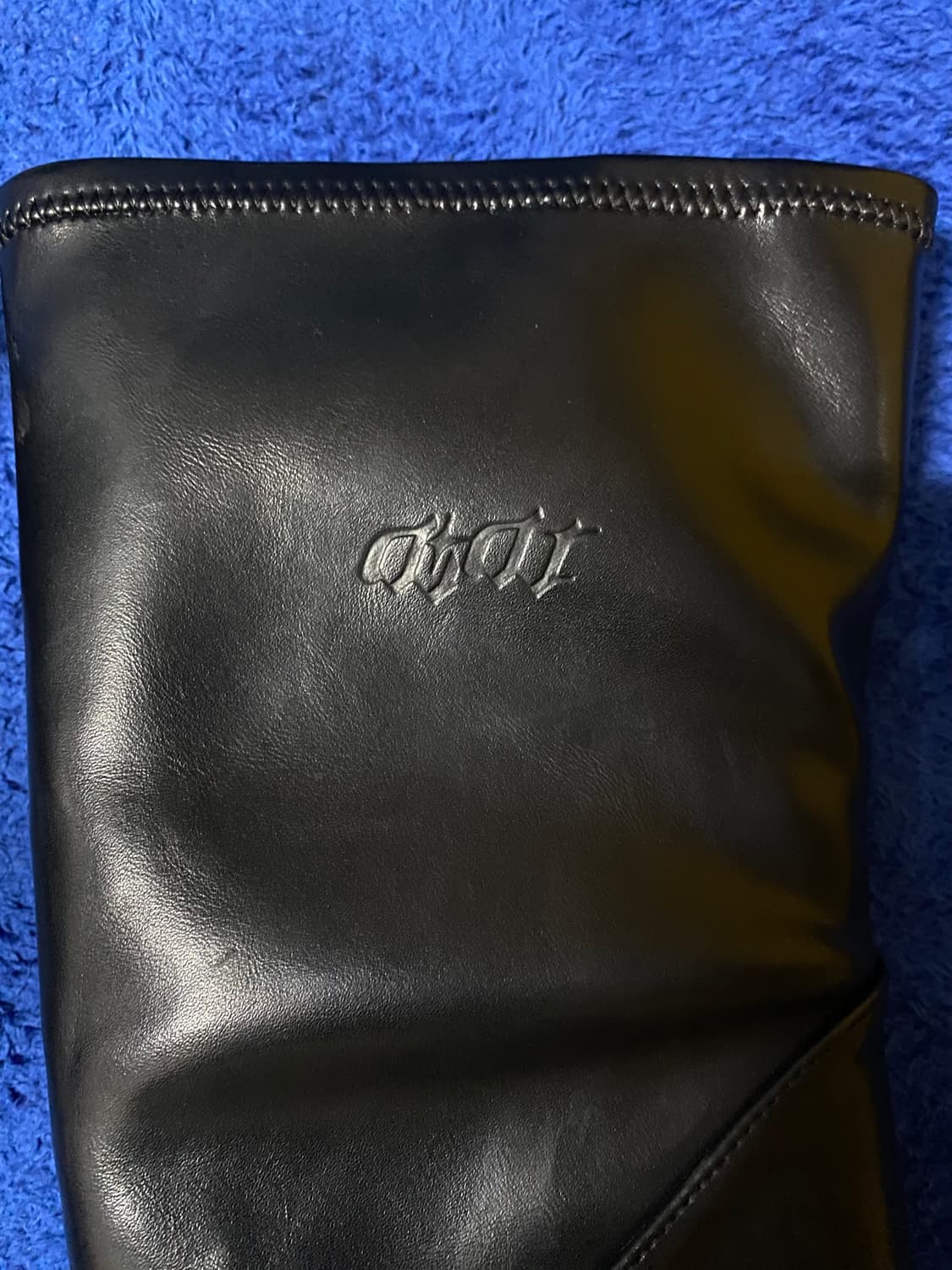 DaphneLab 블랙 레더 롱부츠 상품이미지2