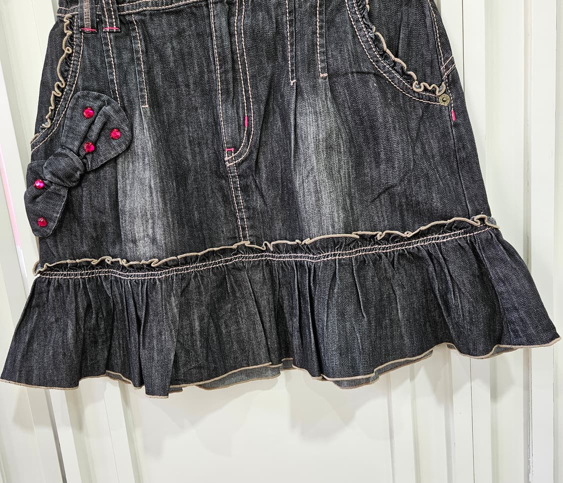 데님 프릴 스커트 상품이미지3