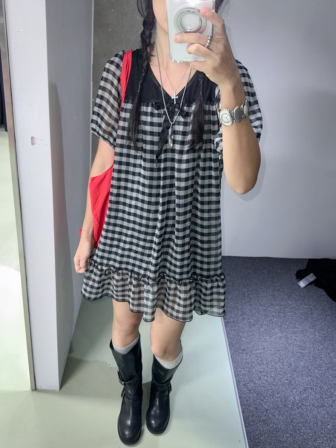 check puff dress 상품이미지1