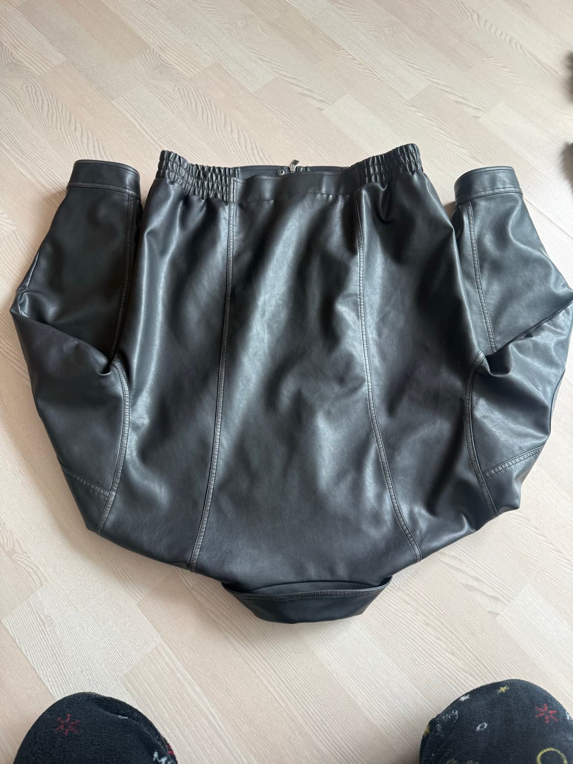 워싱 비건 레더 자켓 상품이미지5