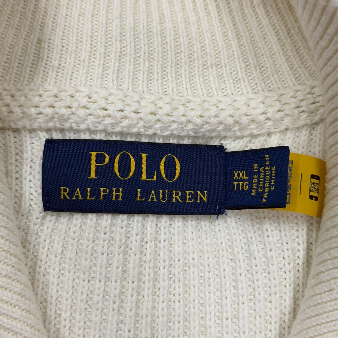 폴로 랄프로렌 와플 니트 집업 자켓 아이보리 2XL 상품이미지5