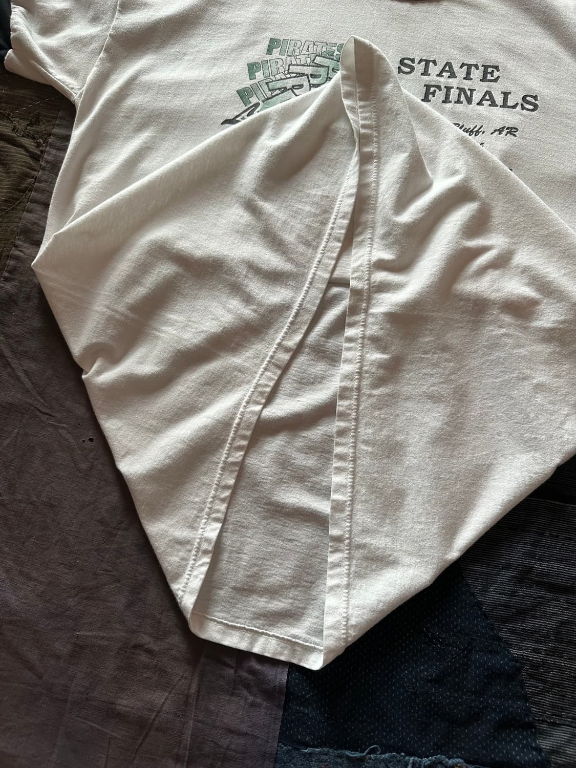 90s USA Russell Vintage Ringer T Shirt 상품이미지4