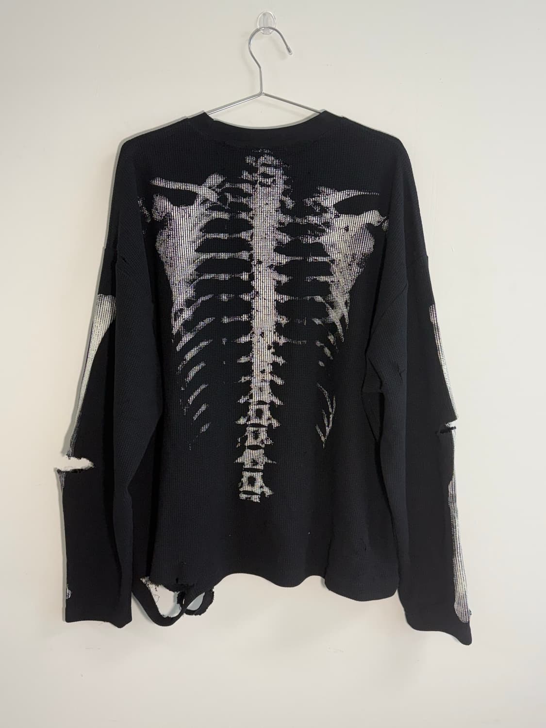 빈티지 스켈레톤 데미지 다스트레스드 와플티 상품이미지8