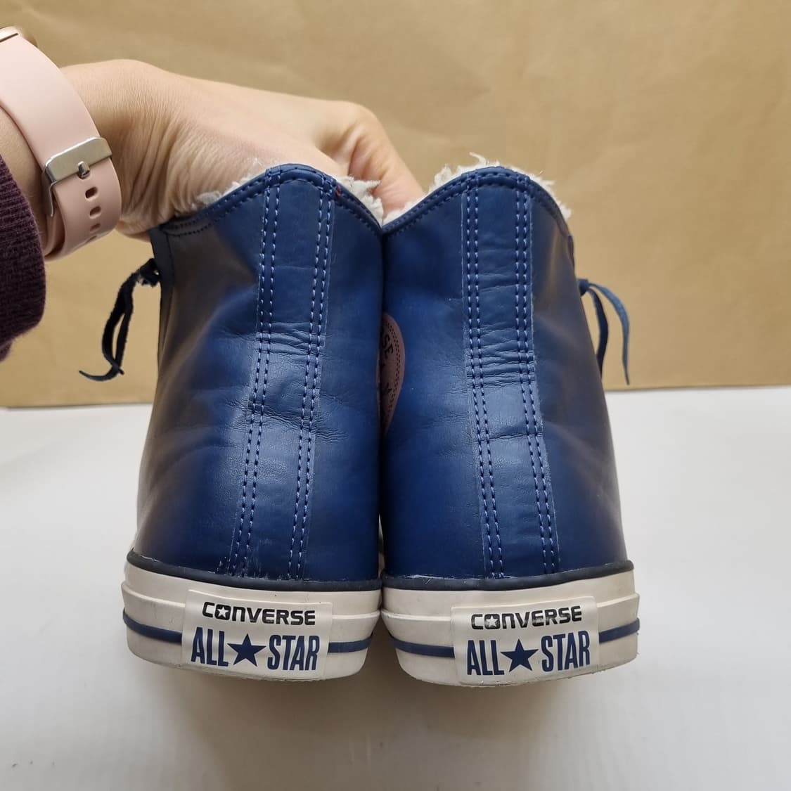 컨버스 척테일러 레더 안감털집업 하이탑270. 상품이미지4