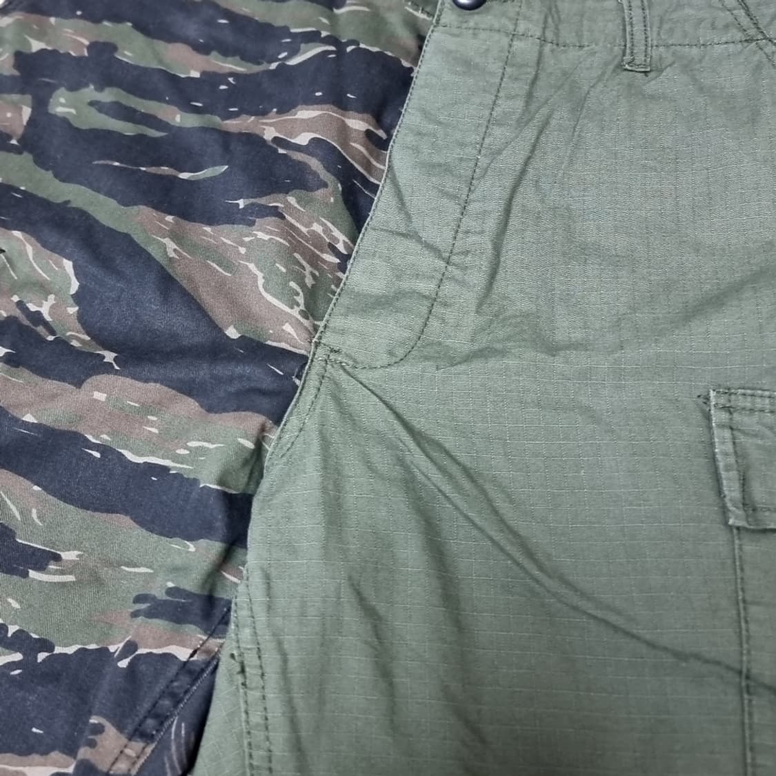 Forty Fine Clothing 카고 반바지 카모카키색 배색(30) 상품이미지2