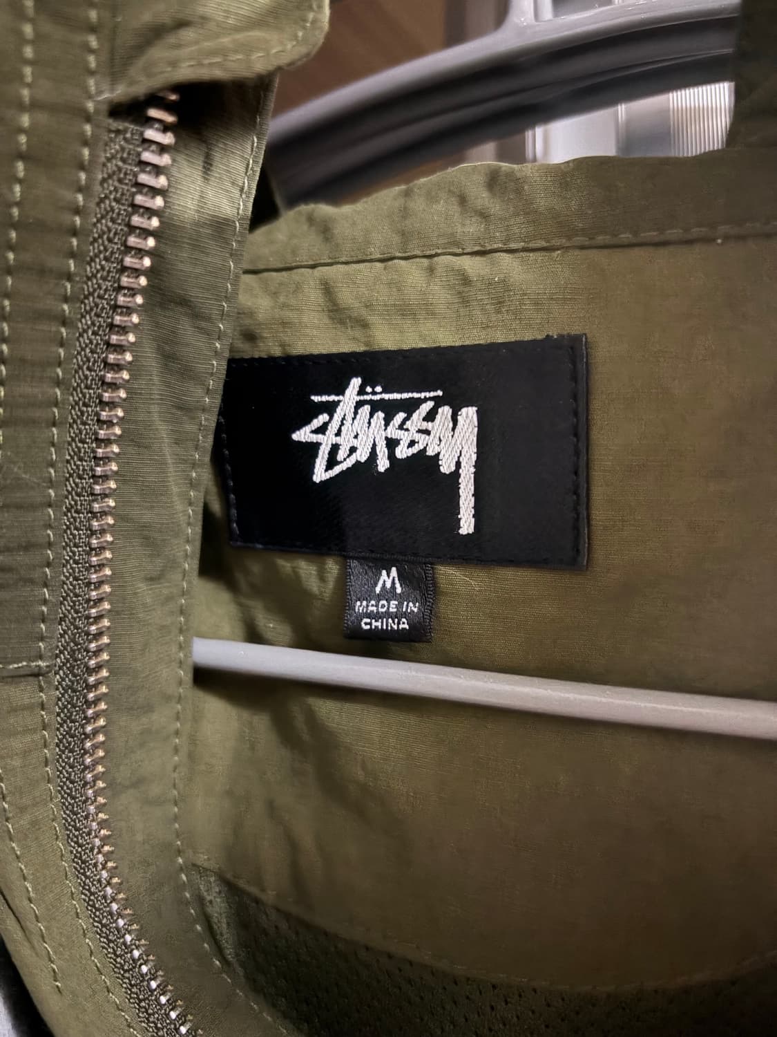 스투시 웨이브 다이비치 쉘 자켓 그린 M 상품이미지3