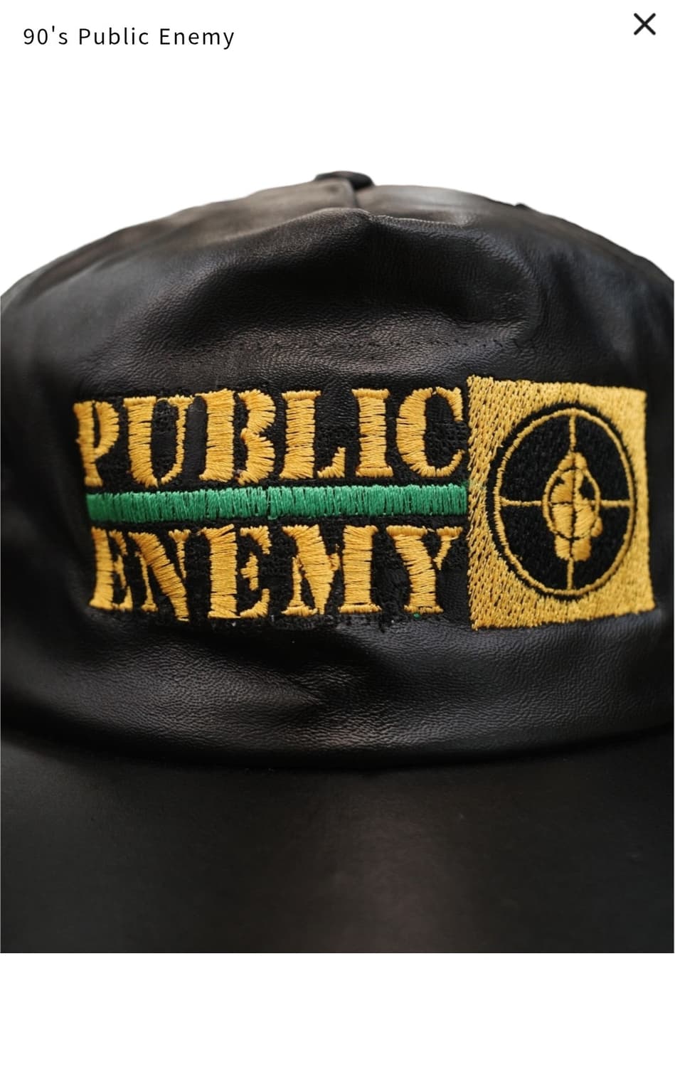 90s public enemy 5패널 레더캡 상품이미지2