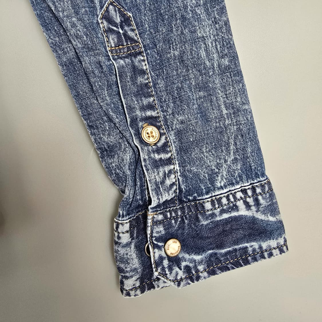 버커루 BUCKAROO 인디고 데님 웨스턴 셔츠 M 상품이미지4