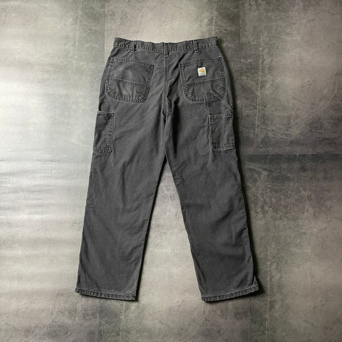 CARHARTT 칼하트 빈티지 차콜블랙 싱글니 워크팬츠 상품이미지6