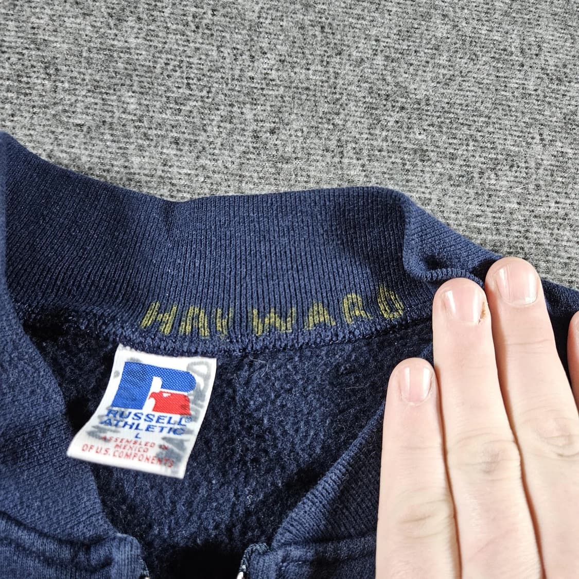 90s 러셀 애슬레틱 네이비 블루 풀 집업 스웻셔츠 상품이미지8