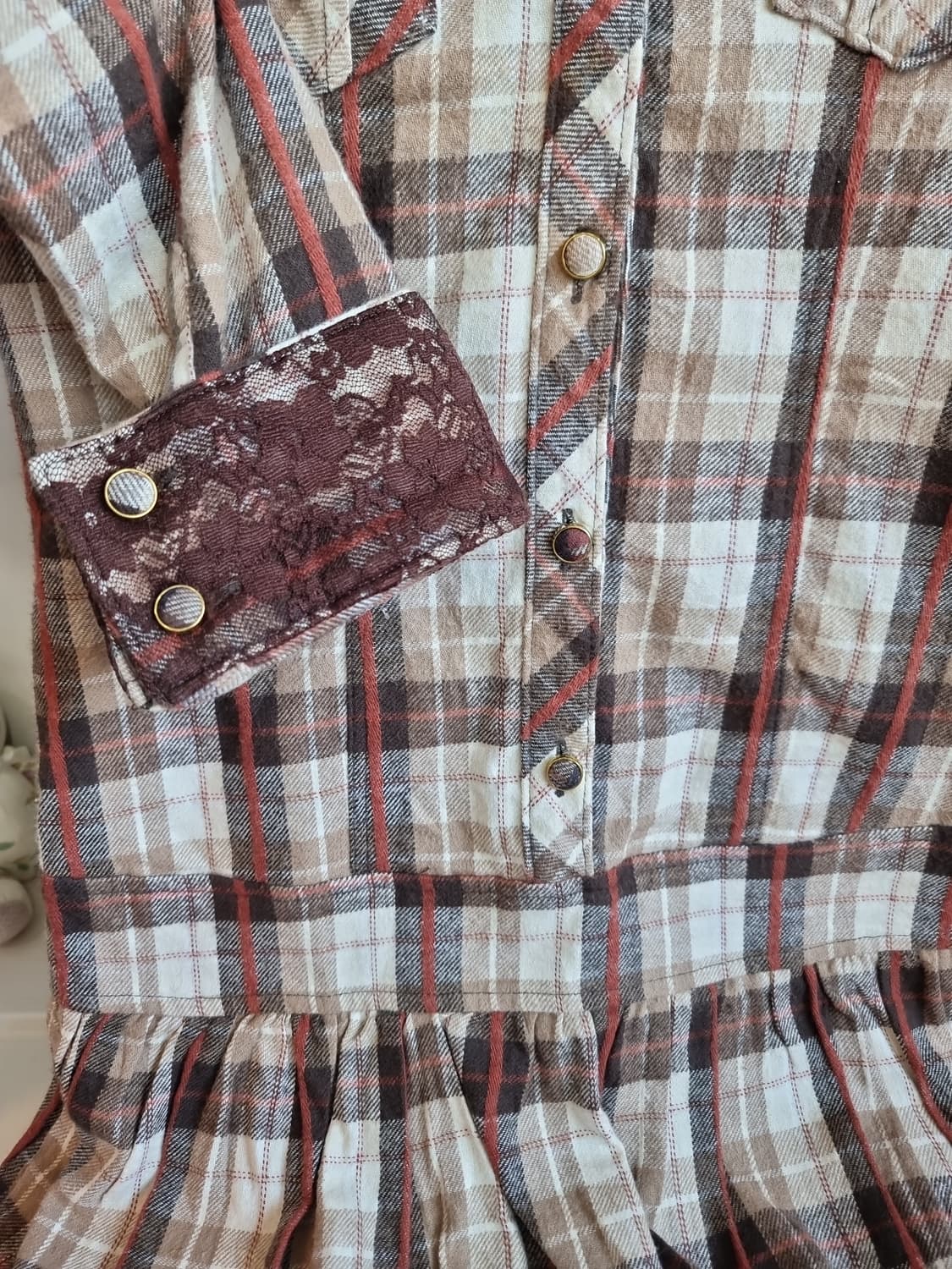 리즈리사초코무드 체크리본원피스 상품이미지7