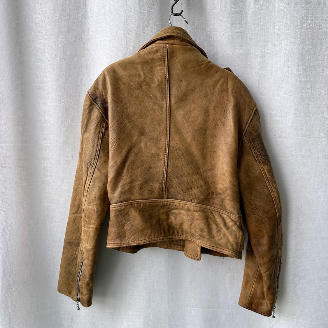 Ken Market Made in England 레더 자켓 카멜 M 상품이미지5