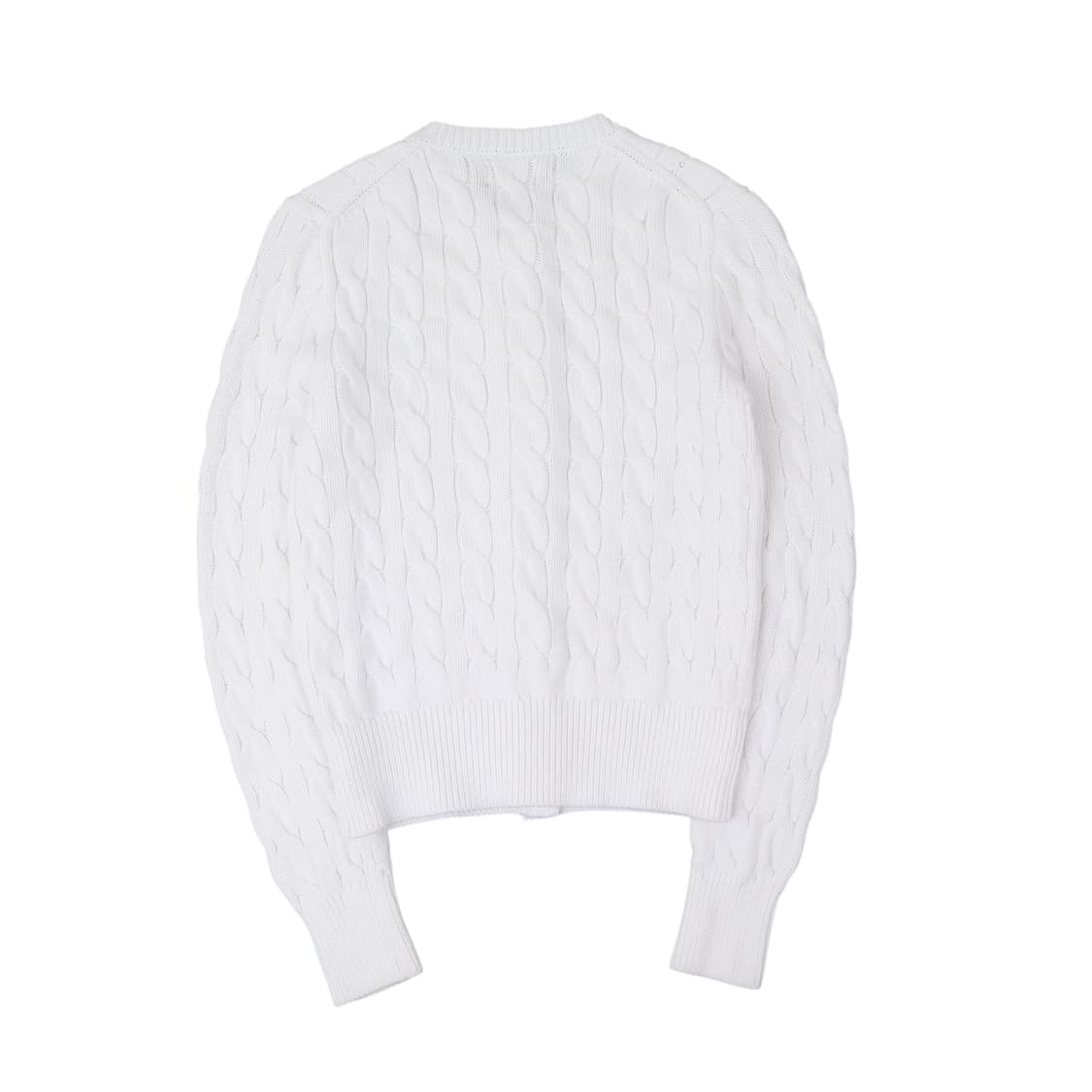 폴로 랄프로렌 QR 화이트 케이블 니트 가디건 상품이미지5