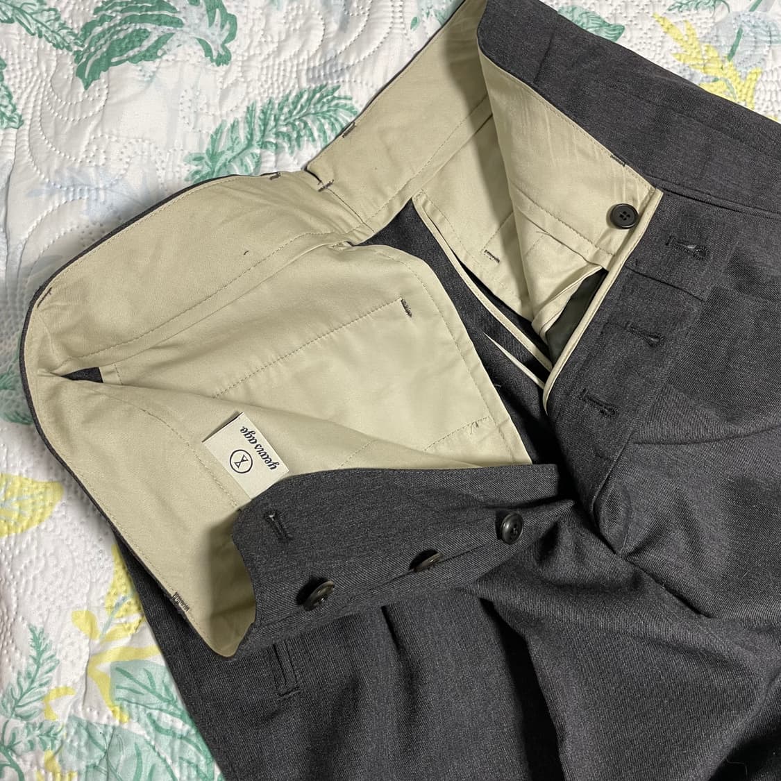 이얼즈어고 바지 울 드롭 벨티드 팬츠 차콜 상품이미지8