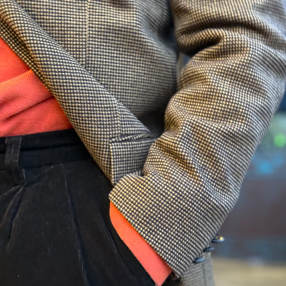 Basso 울 체크 자켓 상품이미지10