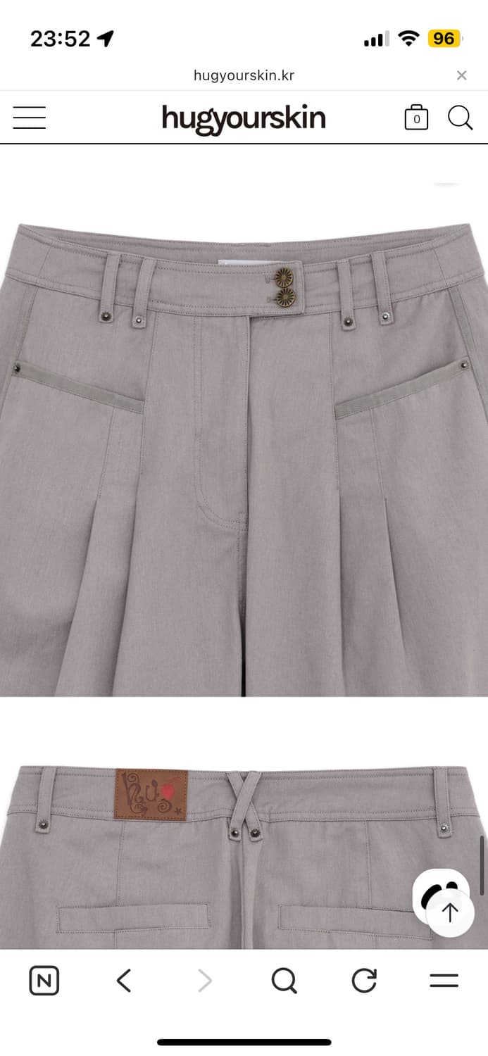 허그유어스킨 카프리 팬츠 핑크 s 새상품 상품이미지6