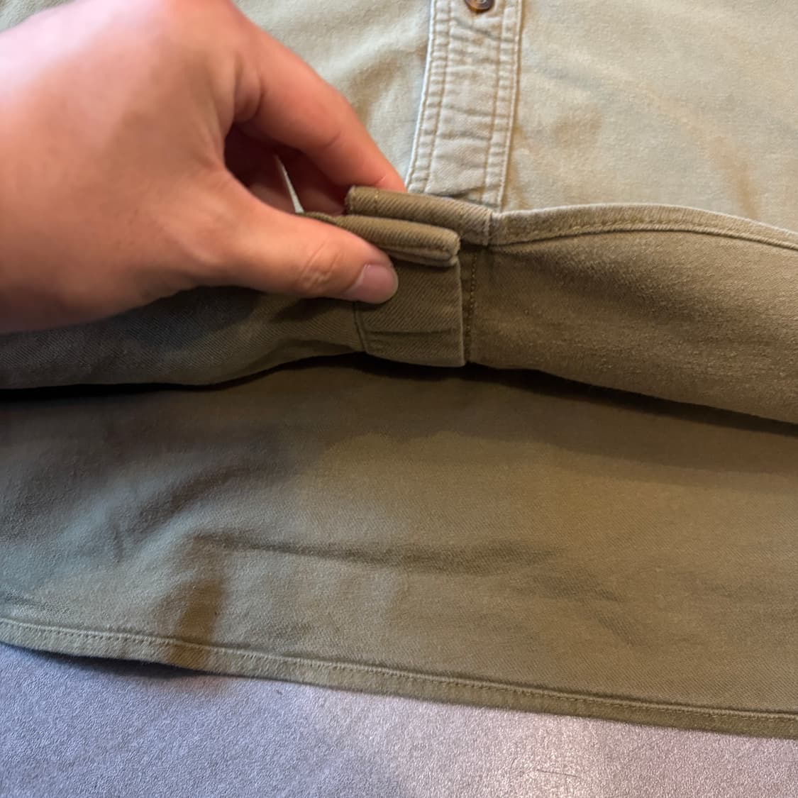 칼하트 정품 오리지널 해비 코튼 카키 긴팔 셔츠 상품이미지7