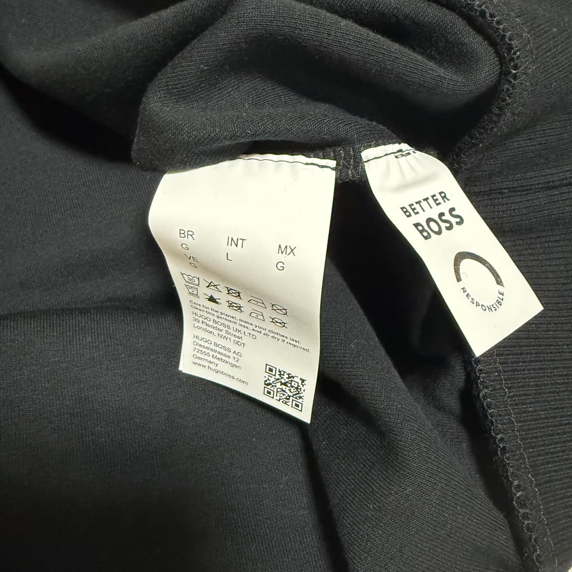 [L] 보스 블랙 프린팅 맨투맨 상품이미지3