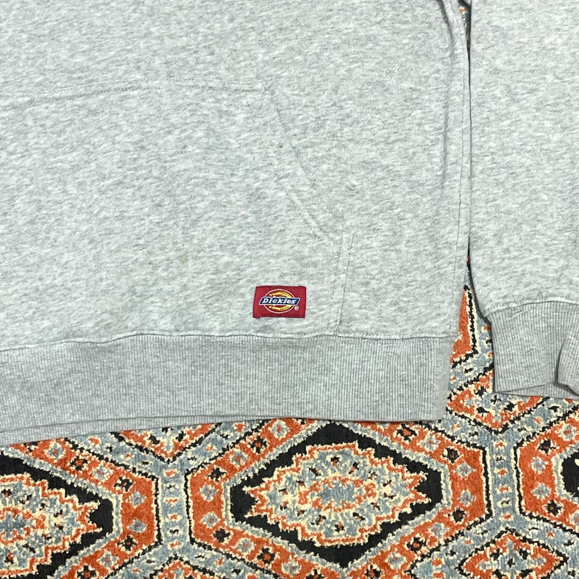 디키즈 스펠로고 그레이 기모 후드티셔츠 여성S 상품이미지3