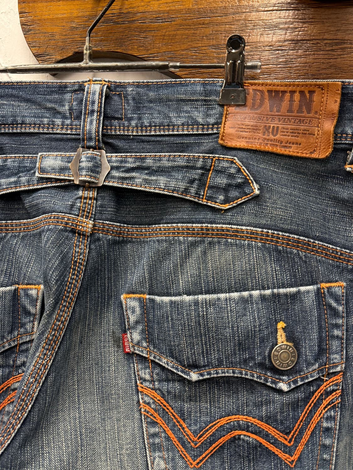 Edwin Western Cinch Back Denim Shorts 상품이미지3