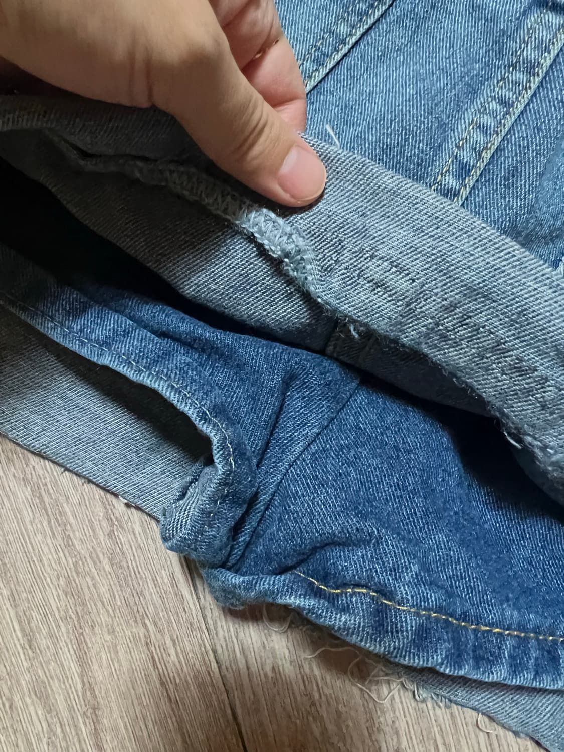 빈티지 데님 미니 스커트 팬츠 상품이미지6