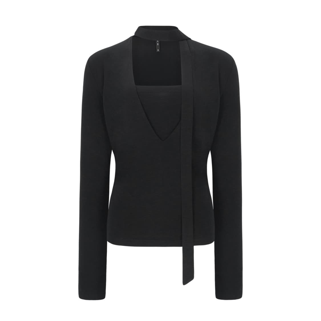 TIE DEEP V-NECK TOP 상품이미지1