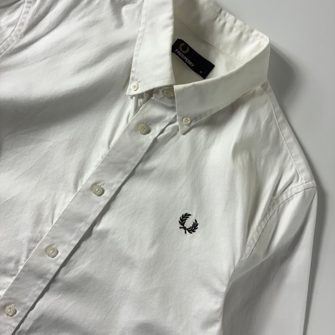 Fred Perry 프레드 페리 화이트 옥스포드 윙트리 포켓 셔츠 상품이미지3