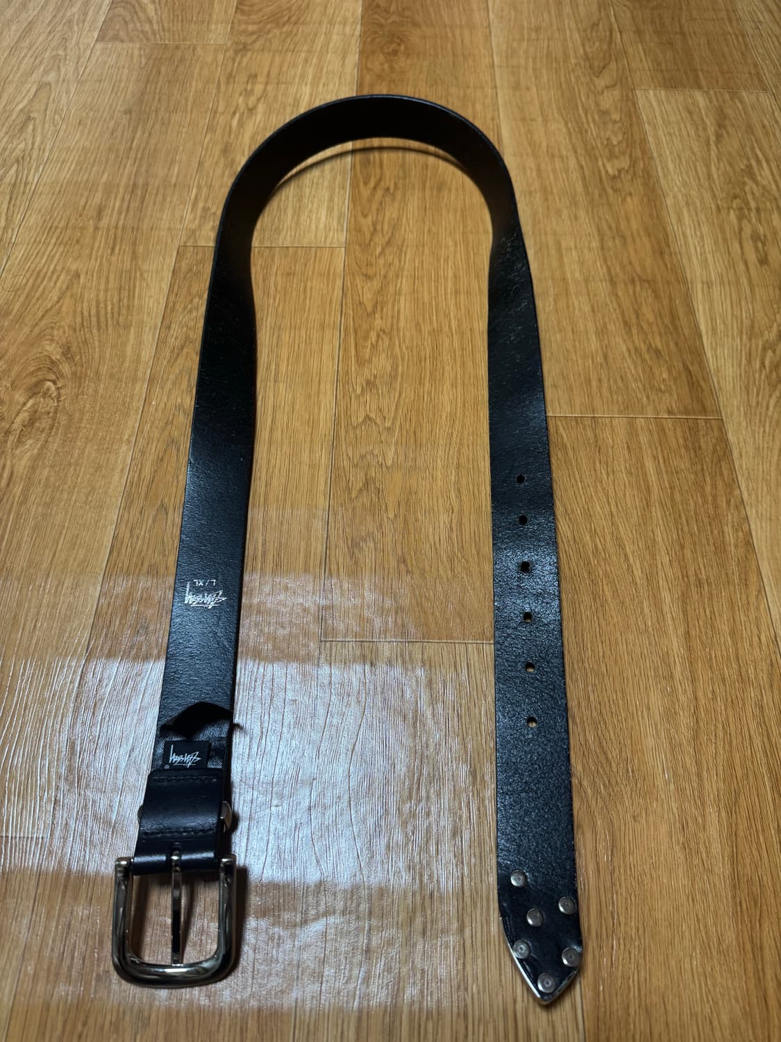 L/XL 스투시 메탈 S 팁 벨트 블랙 풀구성 상품이미지3