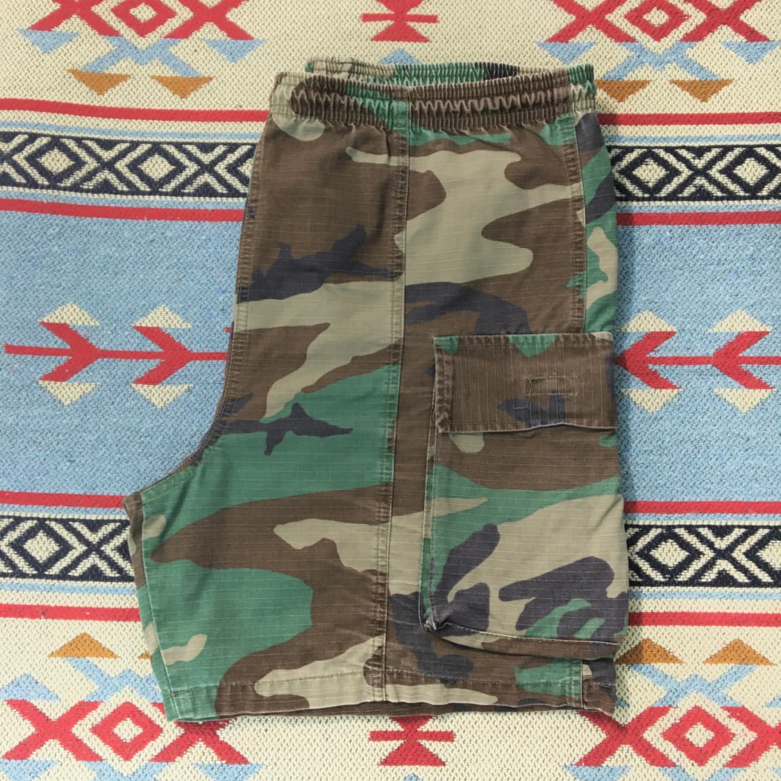 VTG 빈티지 카모플라쥬 카고 숏 팬츠 허리 34 37 사이즈  상품이미지1