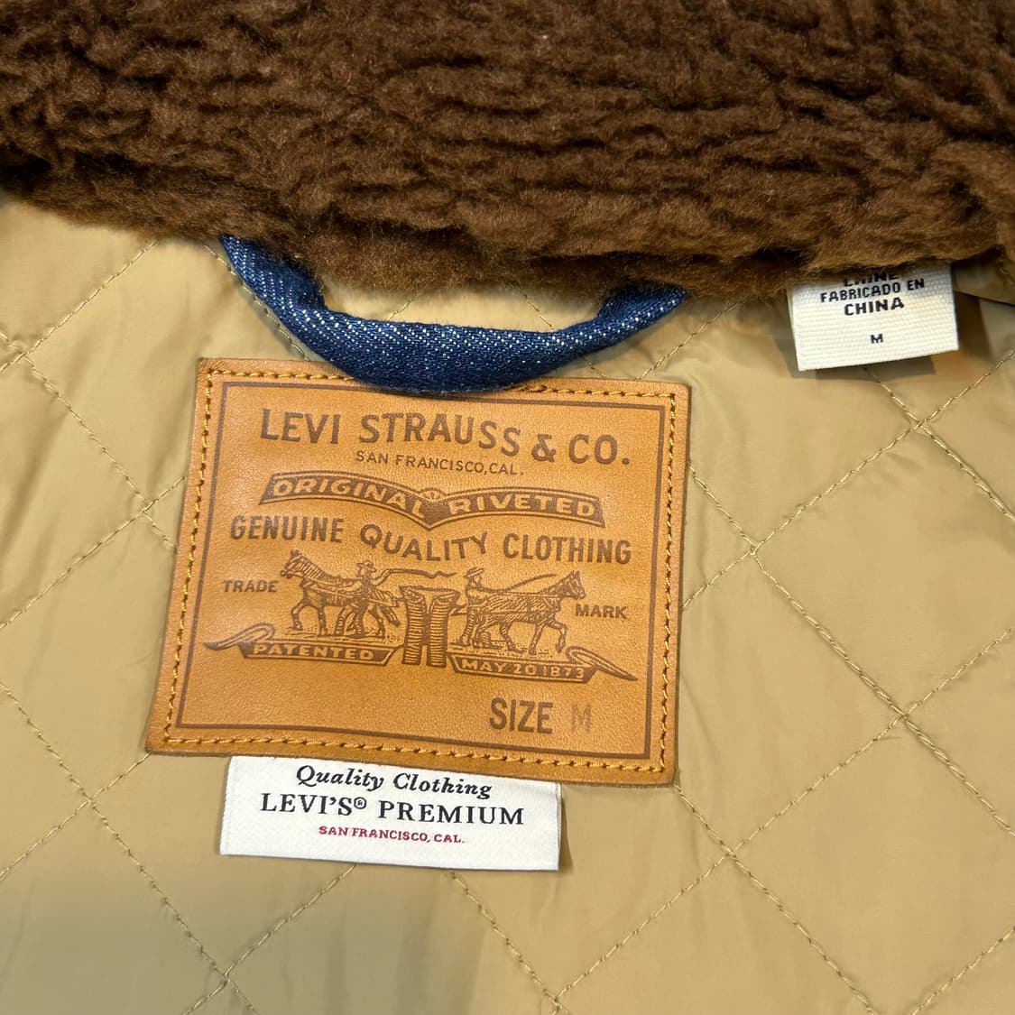 M) 리바이스 프리미엄 데님 블루종 봄버 시어링 자켓 상품이미지8