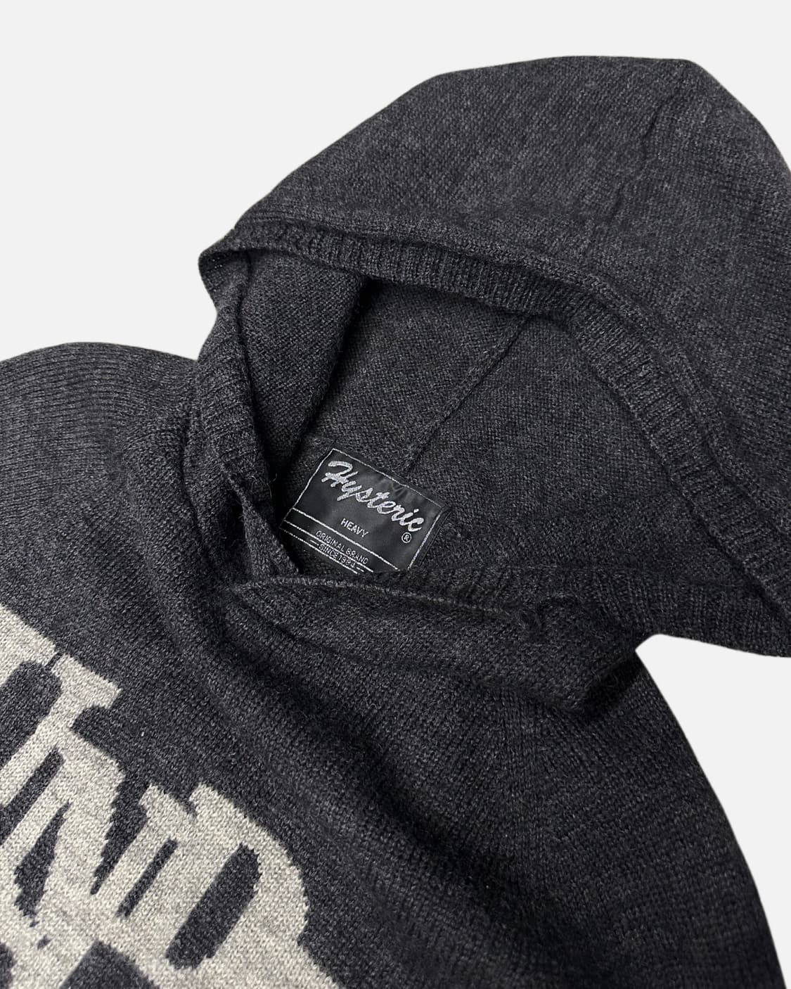 'under ground' damaged wool knit hood 상품이미지3