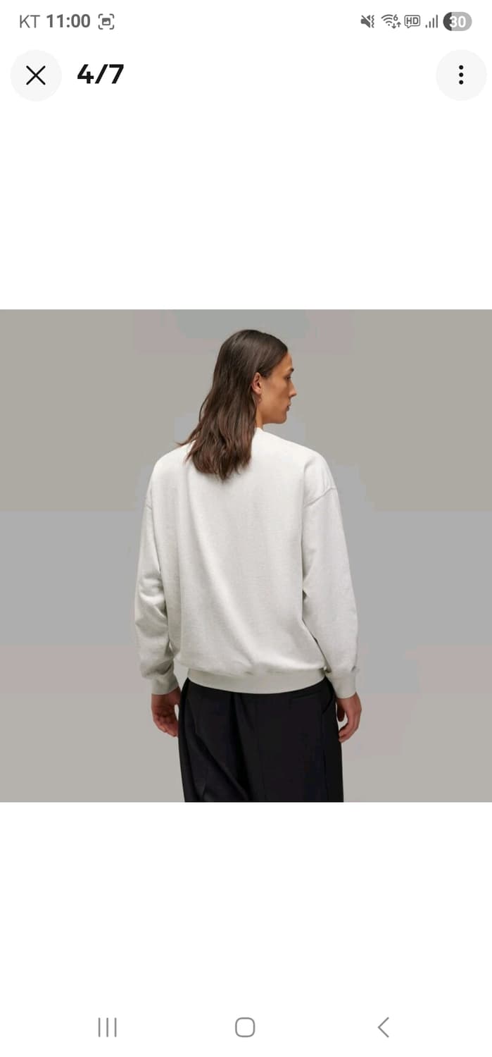 Y-3 프렌치 테리 크루 스웨트셔츠 헤더 그레이  상품이미지5